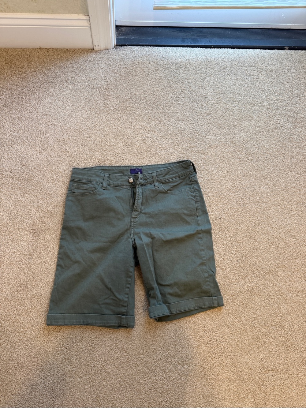 NYDJ Olive Green Bermuda Shorts